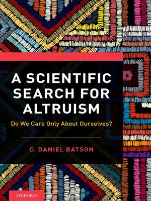 cover image of A Scientific Search for Altruism